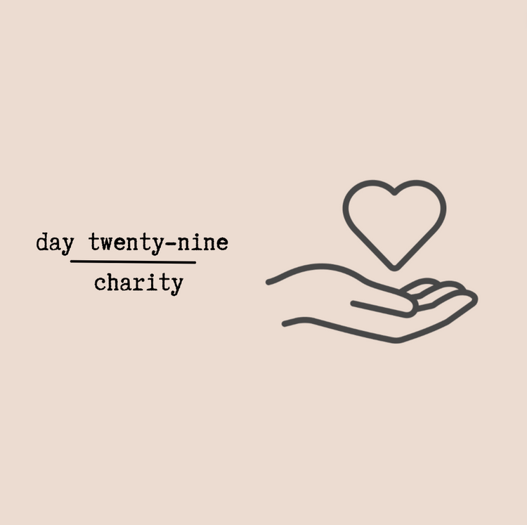 Day Twenty-Nine - Charity