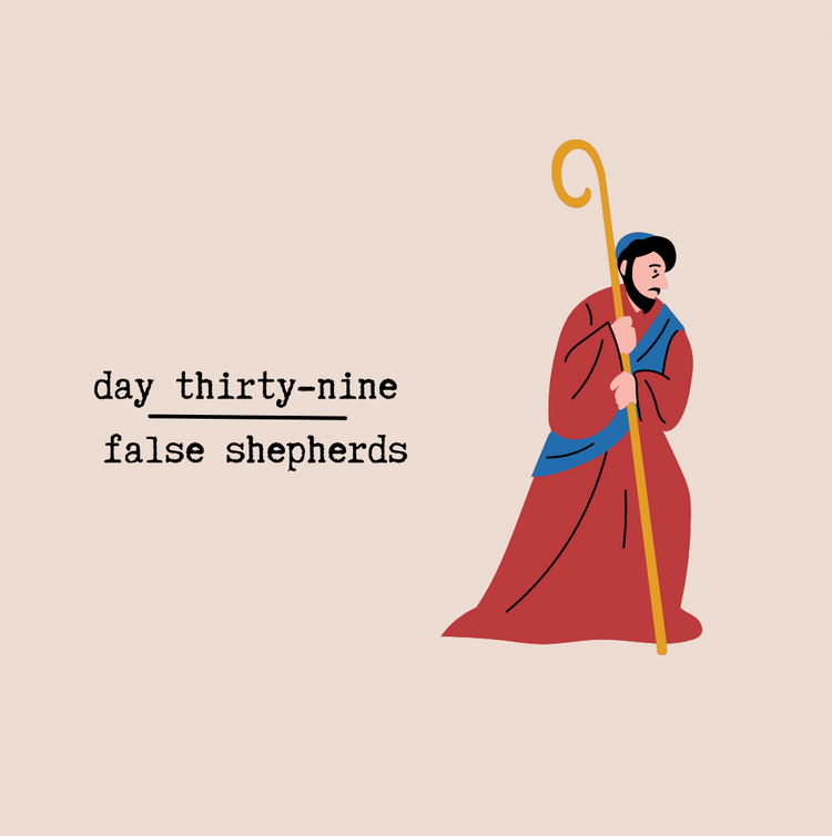 Day Thirty-Nine - False Shepherds
